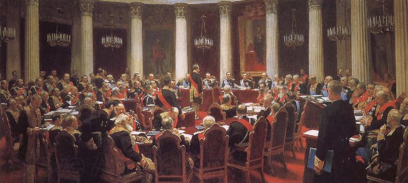Ilia Efimovich Repin May 7, 1901 a State Council meeting Spain oil painting art